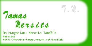 tamas mersits business card
